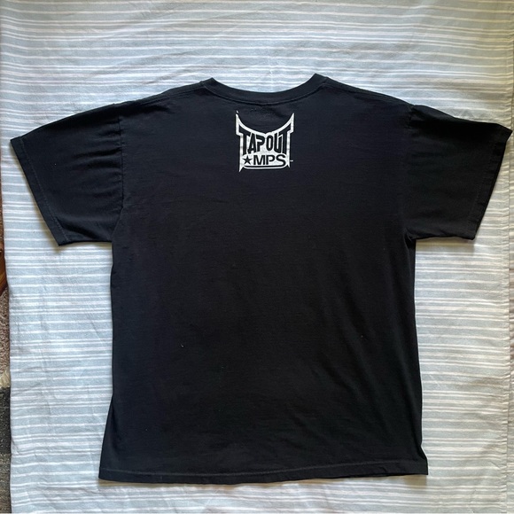 Tapout MPS Shirt Black Eagle Winged Skull Mens Cotton Y2K Grunge Vintage AOP - Picture 5 of 8